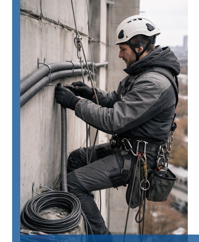 Профессиональный монтаж гофры для кабеля в Махачкале с гарантией