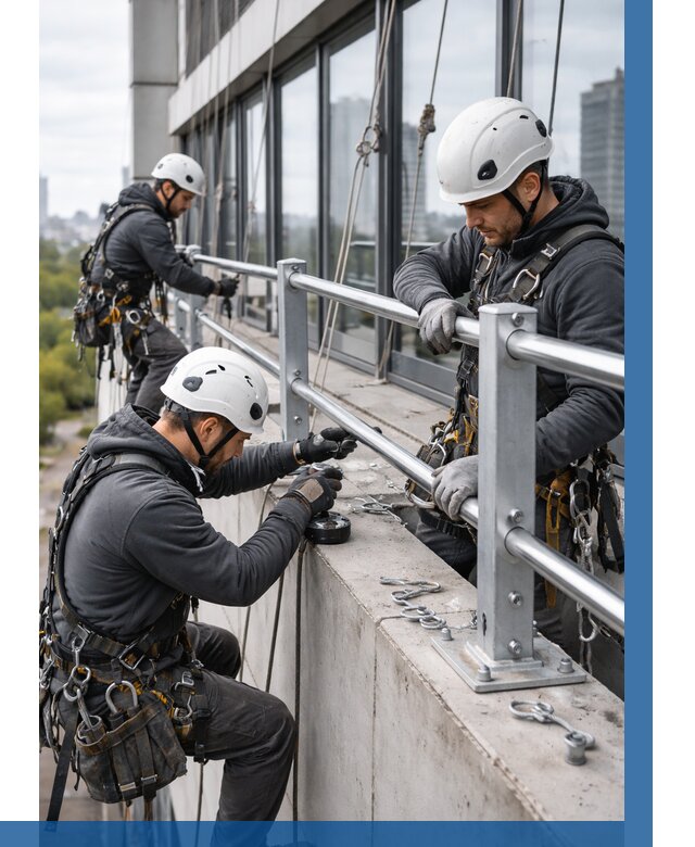 Монтаж ограждений на высоте в Махачкале, от 1243 р. | ВЫСОТНИК-Мхч