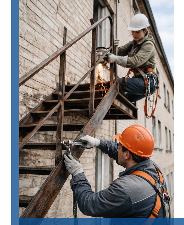 Ремонт и восстановление пожарных лестниц с выездом в Махачкале