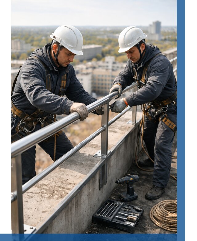 Монтаж перил на высоте в Махачкале от 2589 р. | ВЫСОТНИК-Мхч