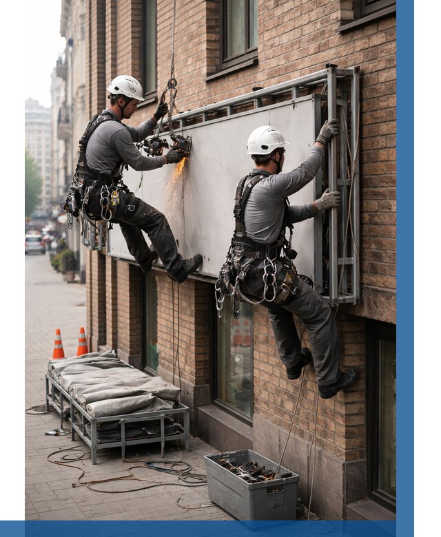 Демонтаж рекламной вывески в Махачкале от 6731 р. | ВЫСОТНИК-Мхч