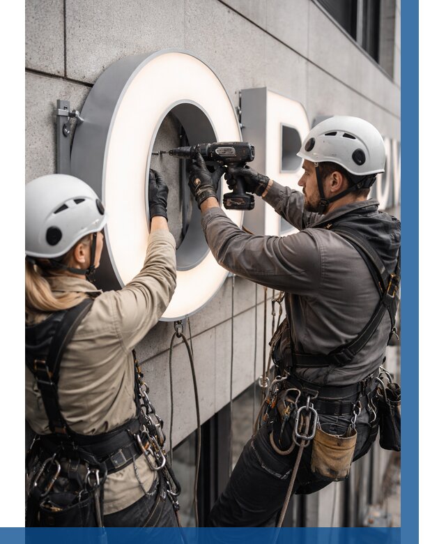 Монтаж световых букв в Махачкале от 3107 р. под ключ ВЫСОТНИК-Мхч