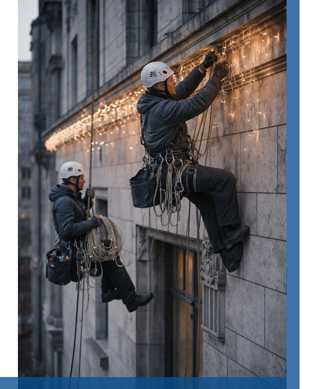 Монтаж новогодней иллюминации в Махачкале от 8802 р. | ВЫСОТНИК-Мхч