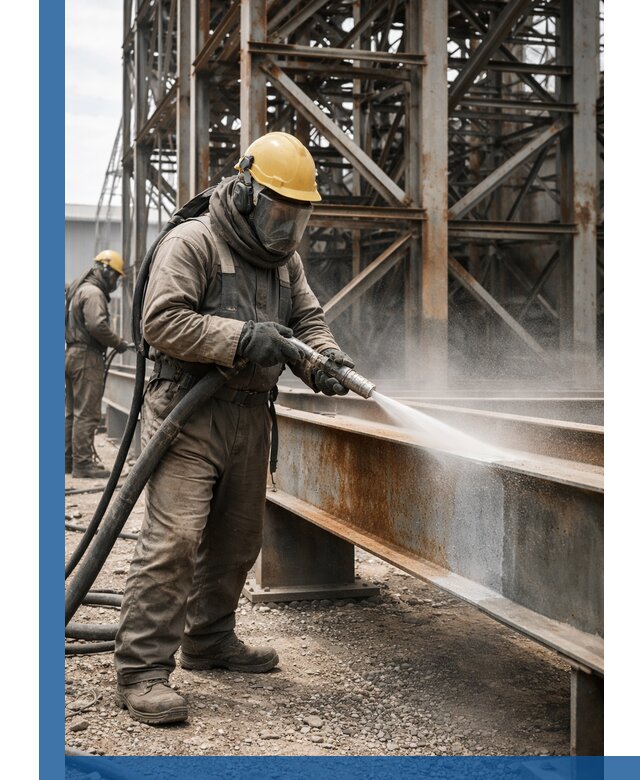 Пескоструйная очистка металлоконструкций в Махачкале промышленная