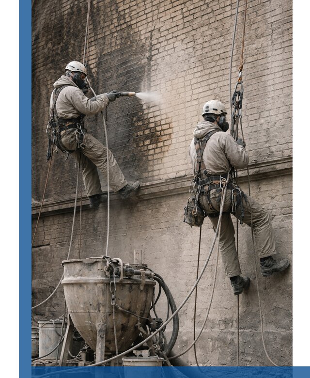 Пескоструйная очистка фасадов в Махачкале профессионально