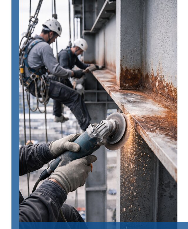 Зачистка металла от ржавчины и подготовка поверхностей в Махачкале