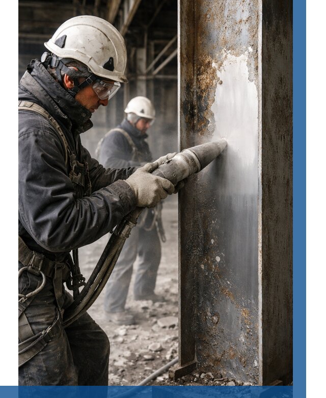 Удаление старой краски с металла в Махачкале от 466 р. | ВЫСОТНИК-Мхч