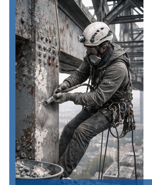 Удаление старой краски с металлических конструкций в Махачкале