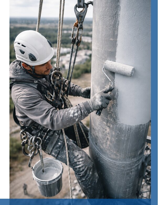 Покраска мачт связи под ключ в Махачкале от 880 р. | ВЫСОТНИК-Мхч