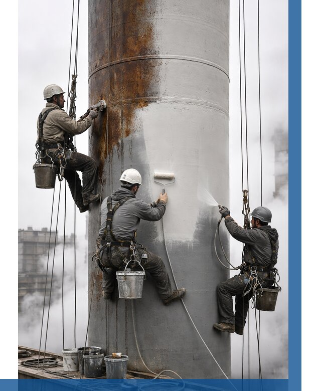 Покраска дымовых труб в Махачкале от 8802 р. | ВЫСОТНИК-Мхч