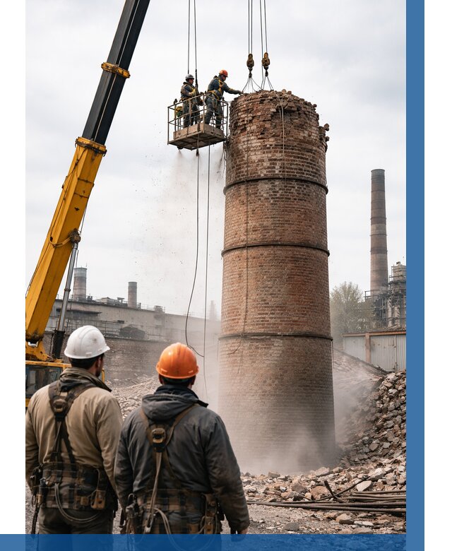 Демонтаж дымовой трубы в Махачкале от 93195 р. | ВЫСОТНИК-Мхч, смета