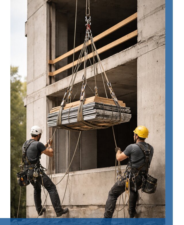 Подъем материала на этаж веревками в Махачкале от 1553 р. | ВЫСОТНИК-Мхч