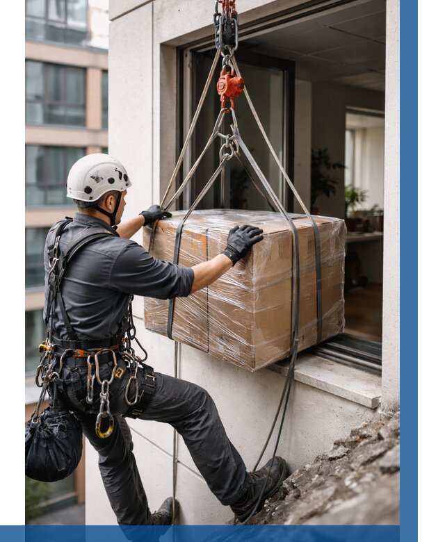 Подъем груза через окно в Махачкале от 4660 р. | ВЫСОТНИК-Мхч