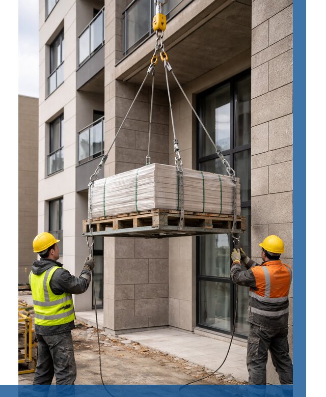 Подъем керамогранита на этаж в Махачкале от 3624 р. | ВЫСОТНИК-Мхч