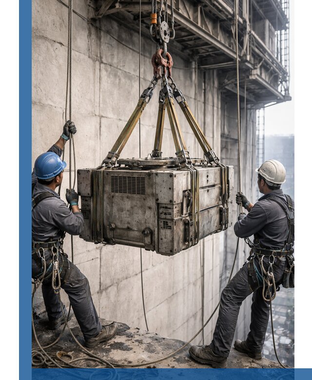 Такелажные работы на высоте, подъем и монтаж грузов в Махачкале