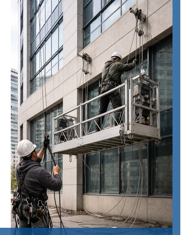 Монтаж и подъем фасадной люльки в Махачкале от 12426 р. | ВЫСОТНИК-Мхч