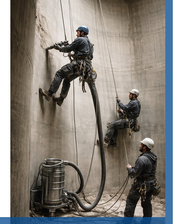 Зачистка силосов в Махачкале от 4660 р. Договор и смета ВЫСОТНИК-Мхч