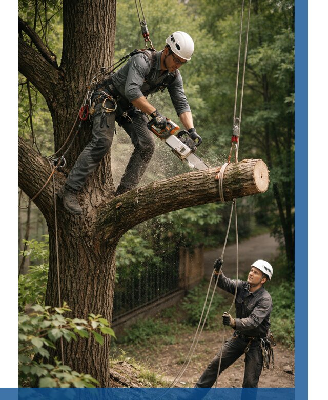 Спил деревьев альпинистами в Махачкале от 8284 р. | ВЫСОТНИК-Мхч