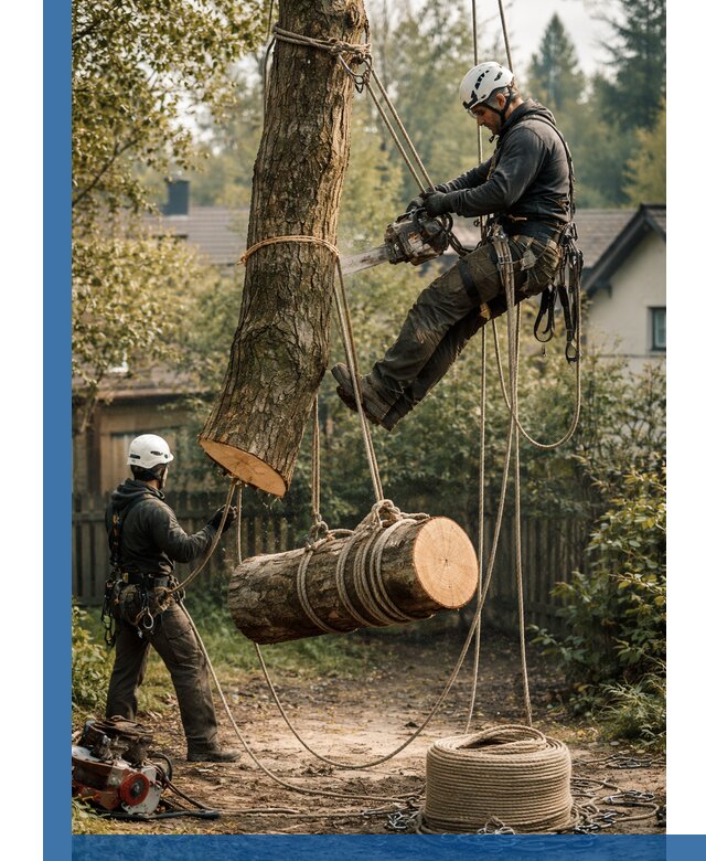 Валка деревьев частями в Махачкале, безопасно и аккуратно