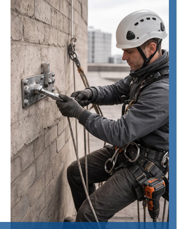 Установка анкерных точек в Махачкале от 3624 р. | ВЫСОТНИК-Мхч