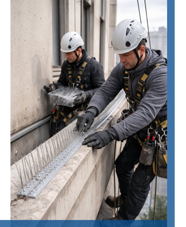 Установка шипов от птиц в Махачкале от 880 р. | ВЫСОТНИК-Мхч